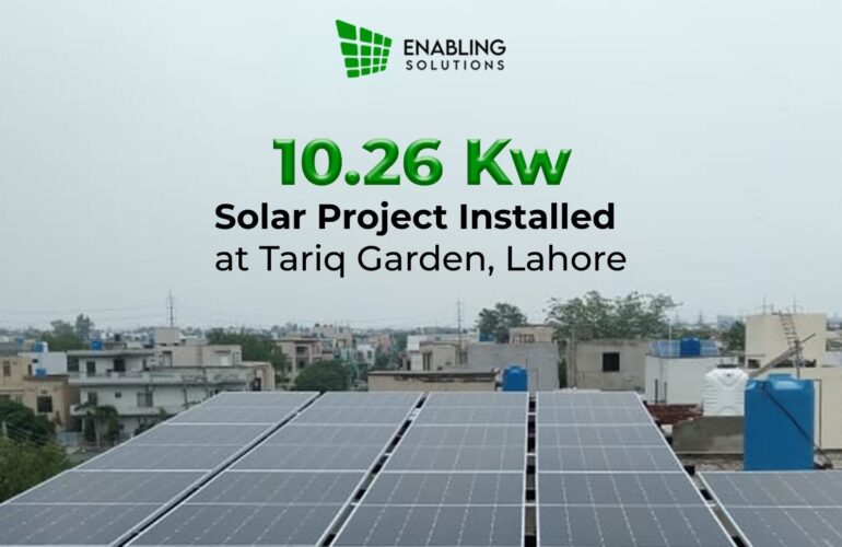 10.260 kw Solar Project Installed in Tariq Garden Lahore
