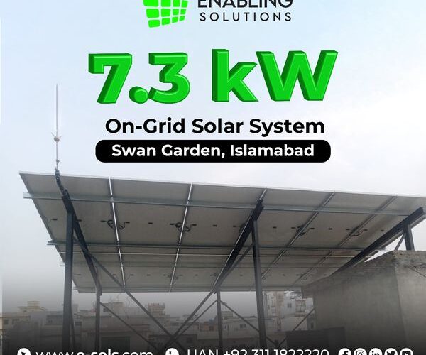 7.3 kW on - gird system Swan Garden, Islamabad