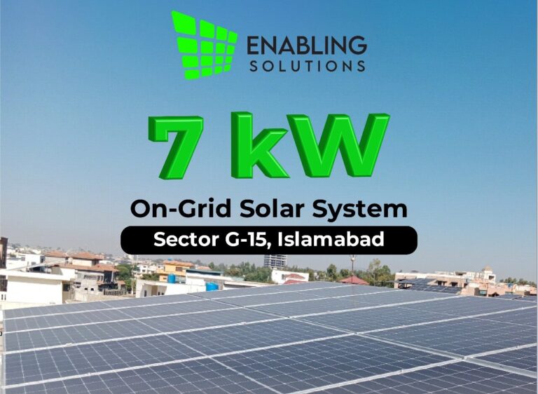 7kW on Grid Solar System Installed G-15, Islamabad