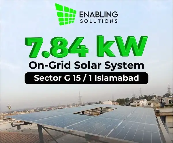 7.84 kW on grid solar system Installed Islamabad