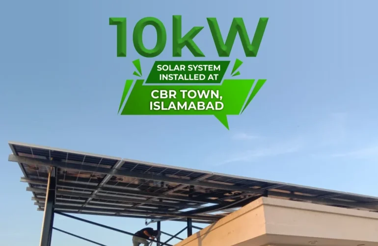 10 KW On-Grid solar system installed CBR Town, Islamabad