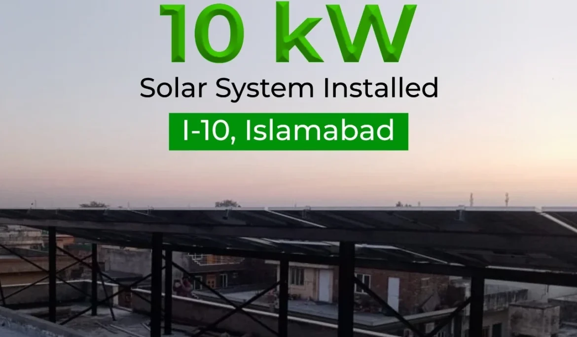 10 KW On-Grid solar system installed I-10, Islamabad