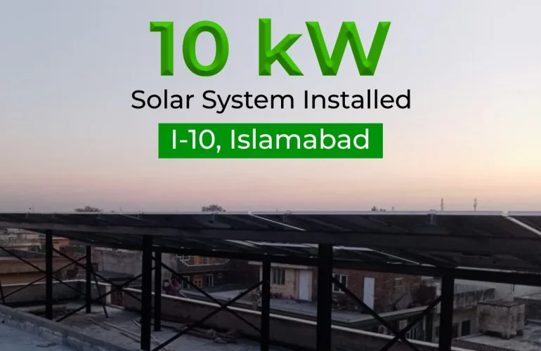 10 KW On-Grid solar system installed I-10, Islamabad