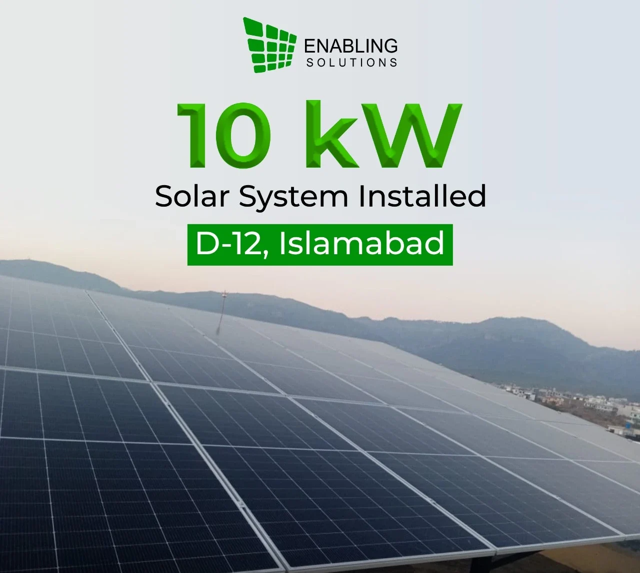 10 kw on grid solar system at d-12, Islamabad