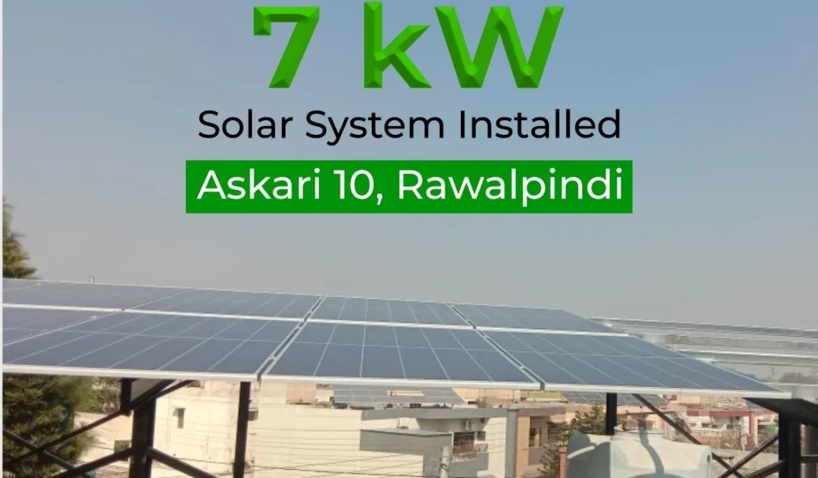 7 KW On-Grid solar system installed Askari 10