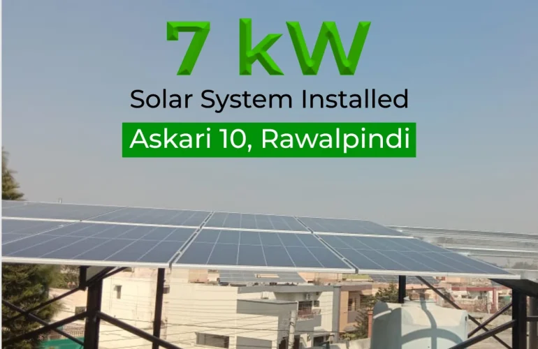 7 KW On-Grid solar system installed Askari 10