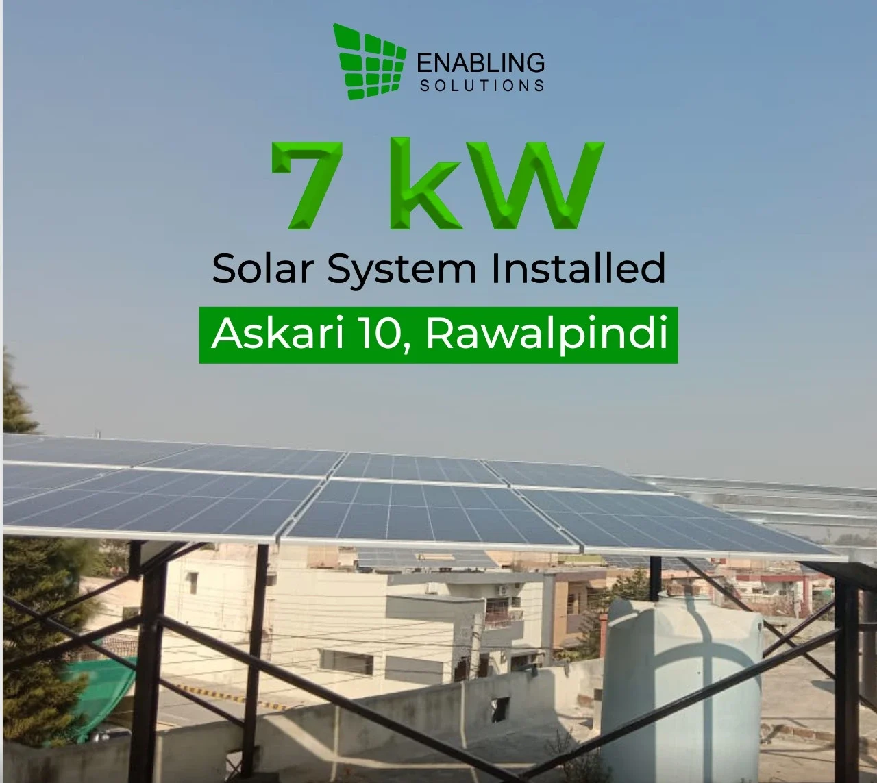 7 KW On-Grid solar system installed Askari 10