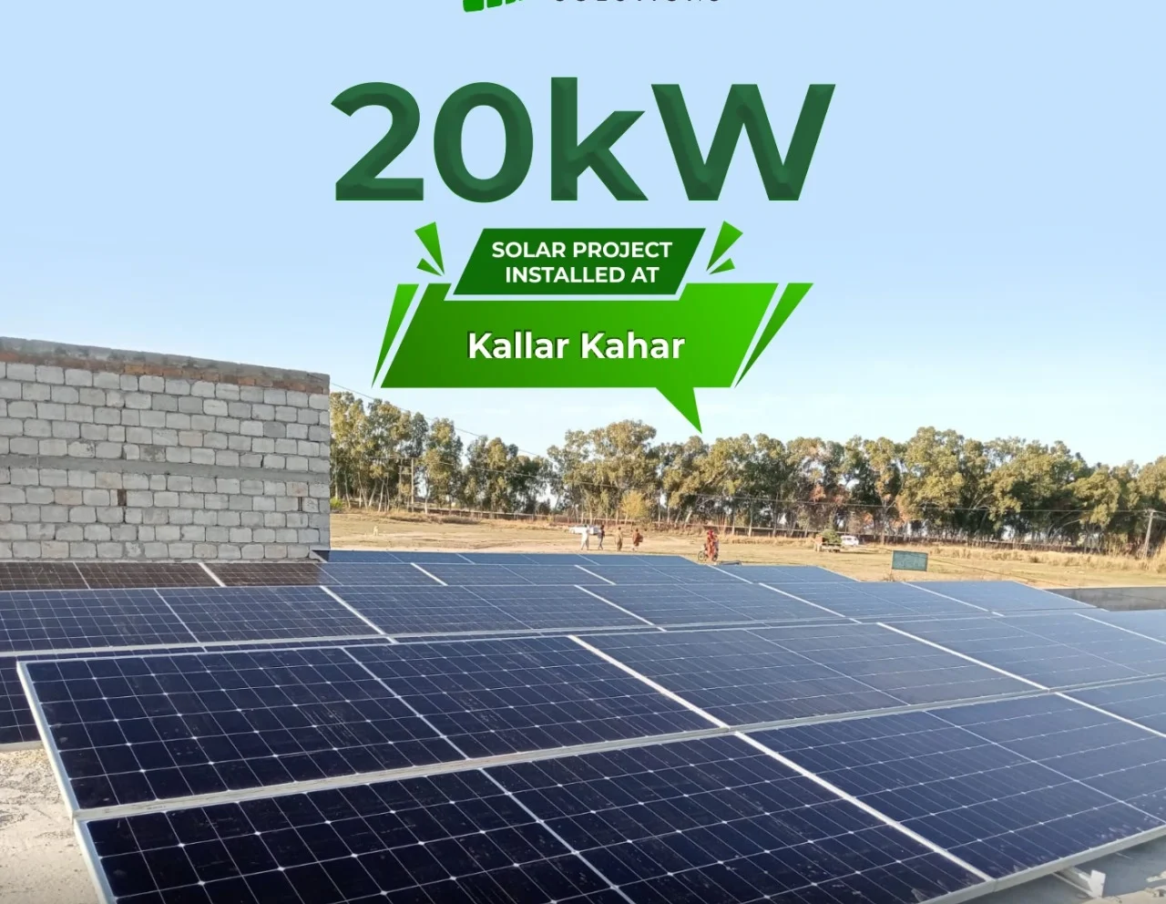 20 KW On-Grid solar system installed Kallar Kahar