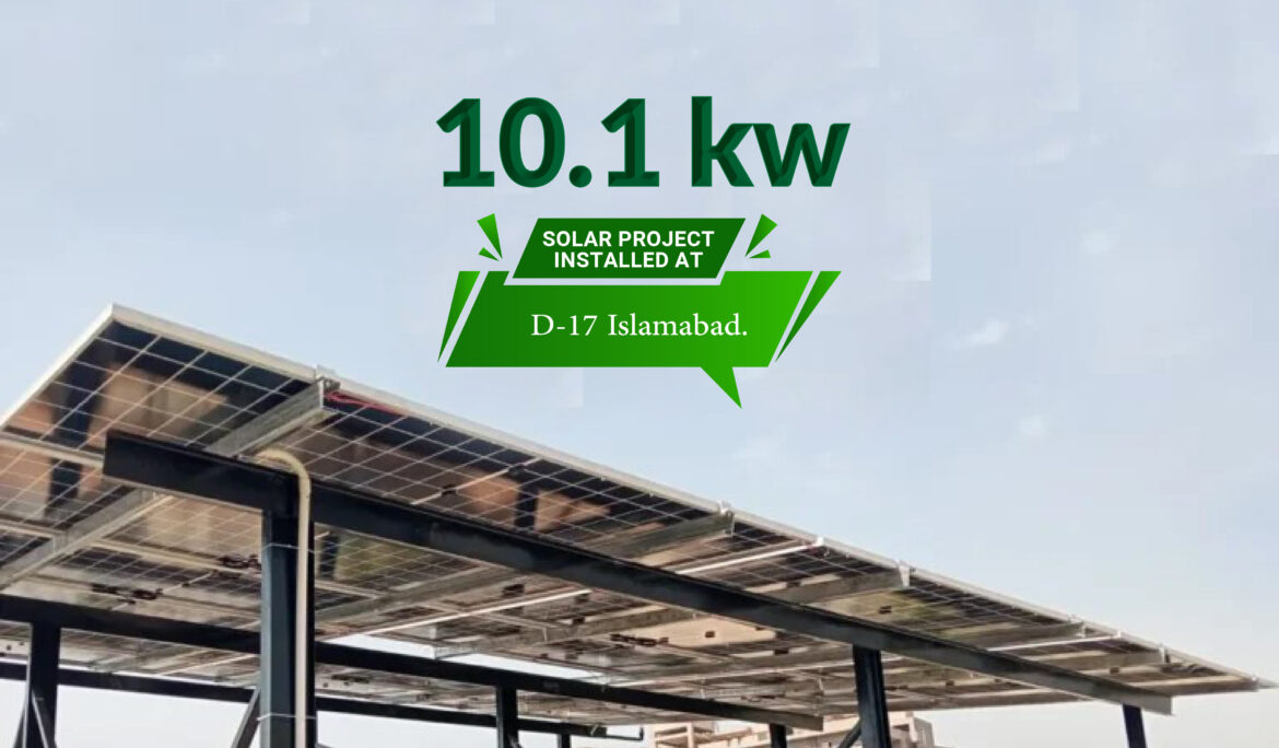 10.1 KW On-Grid solar system installed at D-17, Islamabad