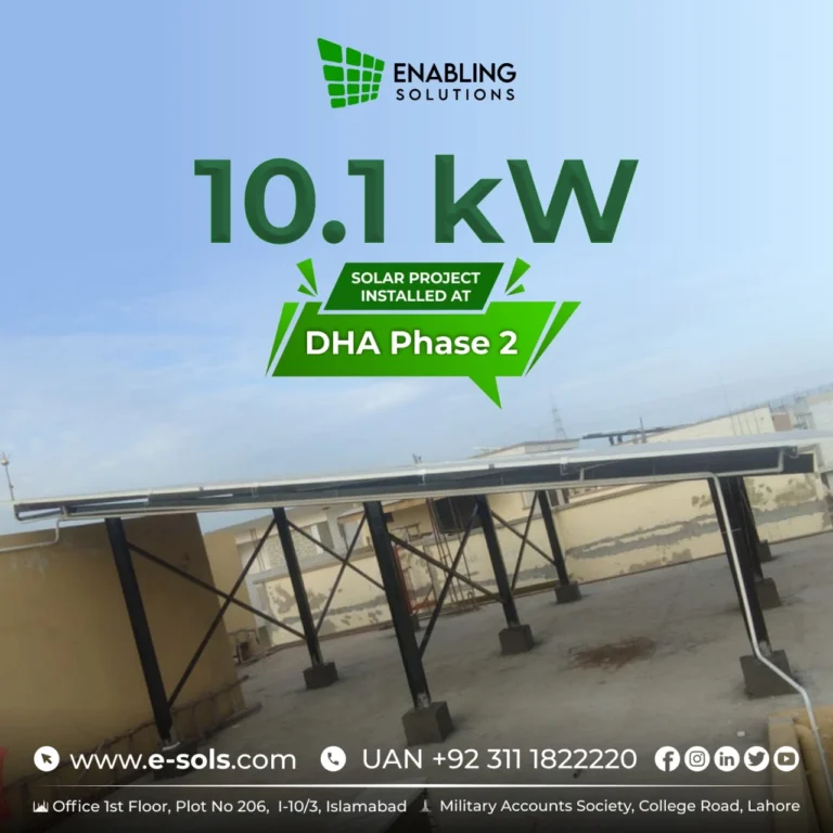 10.1 kW On-Grid solar system installed at DHA phase 2, Islamabad