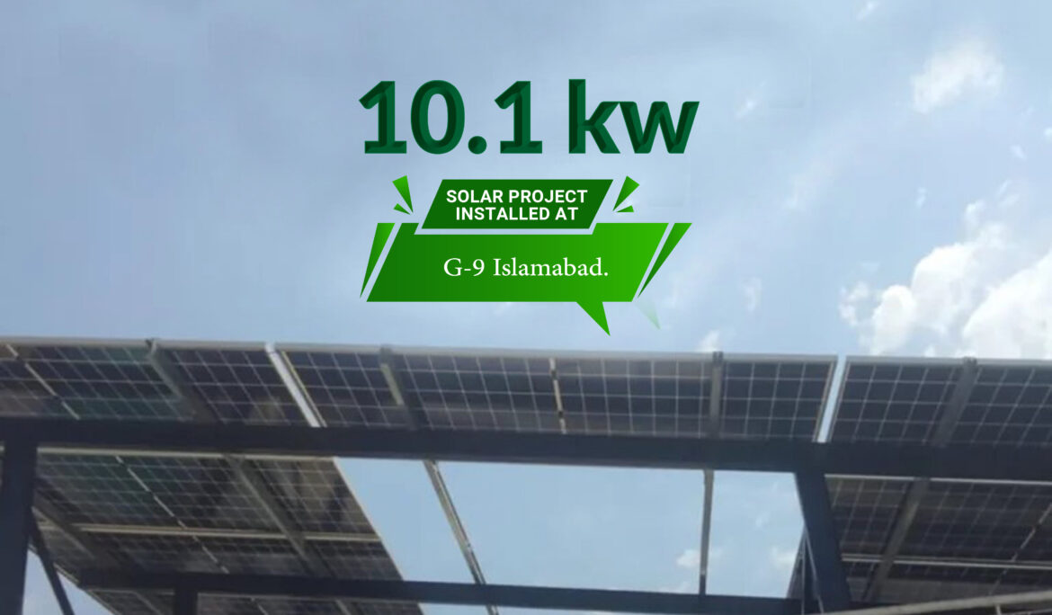 10.1 kW On-Grid solar system installed at G-9, Islamabad