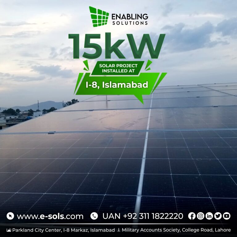 15 kW On-Grid solar system installed I-8, Islamabad