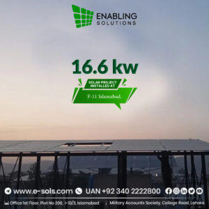 16.6 KW On-Grid solar system installed at F-11, Islamabad