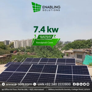 7.4 KW On-Grid solar system installed at Rawalpindi, Cantt