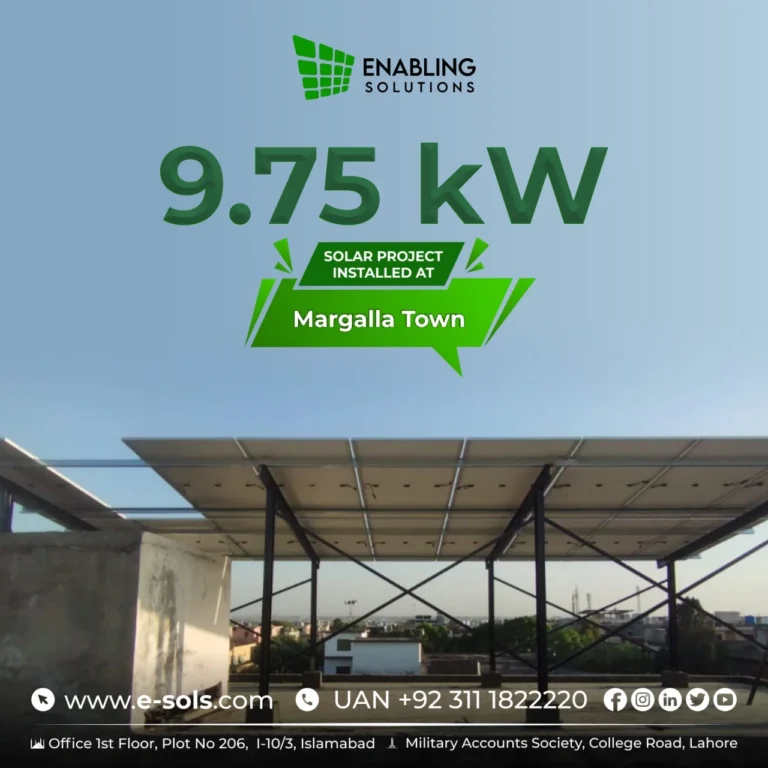 9.75 kW On-Grid solar system installed at Margalla Town, Islamabad